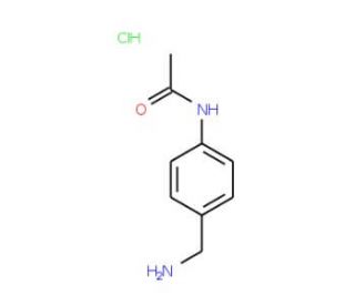 N-[4-(aminomethyl)phenyl]acetamide hydrochloride (CAS 25027-73-0) - chemical structure image