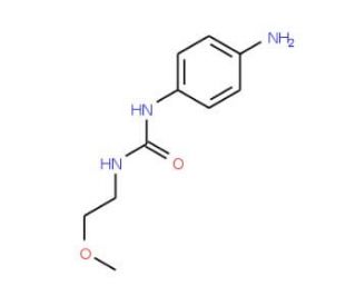 N-(4-aminophenyl)-N&prime;-(2-methoxyethyl)urea - chemical structure image
