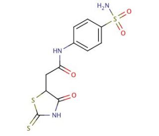 N-[4-(Aminosulfonyl)phenyl]-2-(2-mercapto-4-oxo-4,5-dihydro-1,3-thiazol-5-yl)acetamide (CAS 1142207-04-2) - chemical structur