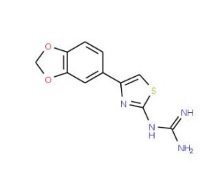 N-(4-Benzo[1,3]dioxol-5-yl-thiazol-2-yl)-guanidine - chemical structure image