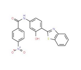 N-(4-Benzothiazol-2-yl-3-hydroxy-phenyl)-4-nitro-benzamide - chemical structure image