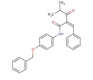N-4-Benzyloxyphenyl &alpha;-Benzilidene Isobutyrylacetamide (CAS 163217-66-1) - chemical structure image