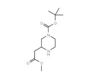 N-4-Boc-2-piperazineacetic acid methyl ester (CAS 183742-33-8) - chemical structure image