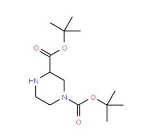 N-4-Boc-2-piperazinecarboxylic acid tert-butyl ester (CAS 438631-75-5) - chemical structure image