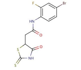 N-(4-Bromo-2-fluorophenyl)-2-(2-mercapto-4-oxo-4,5-dihydro-1,3-thiazol-5-yl)acetamide - chemical structure image