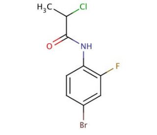 N-(4-bromo-2-fluorophenyl)-2-chloropropanamide - chemical structure image