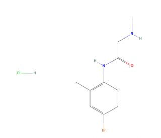N-(4-bromo-2-methylphenyl)-2-(methylamino)acetamide hydrochloride - chemical structure image