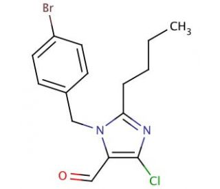 N-(4-Bromobenzyl)-2-butyl-4-chloro-1H-imidazole-5-carboxyaldehyde - chemical structure image