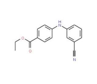 N-(4-Carbethoxyphenyl)-N-(3-cyanophenyl)amine (CAS 458550-46-4) - chemical structure image