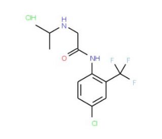 N-[4-chloro-2-(trifluoromethyl)phenyl]-2-(isopropylamino)acetamide hydrochloride - chemical structure image