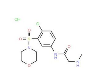 N-[4-chloro-3-(morpholin-4-ylsulfonyl)phenyl]-2-(methylamino)acetamide hydrochloride - chemical structure image