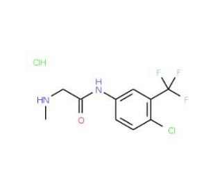 N-[4-chloro-3-(trifluoromethyl)phenyl]-2-(methylamino)acetamide hydrochloride - chemical structure image