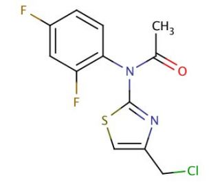 N-[4-(chloromethyl)-1,3-thiazol-2-yl]-N-(2,4-difluorophenyl)acetamide - chemical structure image
