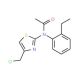 N-[4-(chloromethyl)-1,3-thiazol-2-yl]-N-(2-ethylphenyl)acetamide - chemical structure image