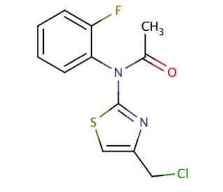 N-[4-(chloromethyl)-1,3-thiazol-2-yl]-N-(2-fluorophenyl)acetamide - chemical structure image