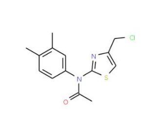 N-[4-(chloromethyl)-1,3-thiazol-2-yl]-N-(3,4-dimethylphenyl)acetamide - chemical structure image