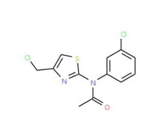 N-[4-(chloromethyl)-1,3-thiazol-2-yl]-N-(3-chlorophenyl)acetamide - chemical structure image
