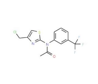 N-[4-(chloromethyl)-1,3-thiazol-2-yl]-N-[3-(trifluoromethyl)phenyl]acetamide - chemical structure image