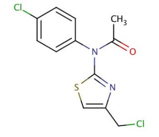 N-[4-(chloromethyl)-1,3-thiazol-2-yl]-N-(4-chlorophenyl)acetamide - chemical structure image