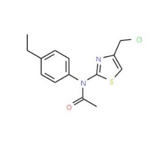 N-[4-(chloromethyl)-1,3-thiazol-2-yl]-N-(4-ethylphenyl)acetamide - chemical structure image