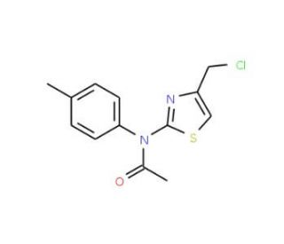 N-[4-(chloromethyl)-1,3-thiazol-2-yl]-N-(4-methylphenyl)acetamide - chemical structure image