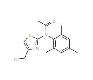 N-[4-(chloromethyl)-1,3-thiazol-2-yl]-N-mesitylacetamide - chemical structure image
