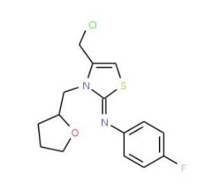 N-[4-(chloromethyl)-3-(tetrahydrofuran-2-ylmethyl)-1,3-thiazol-2(3H)-ylidene]-N-(4-fluorophenyl)amine - chemical structure im