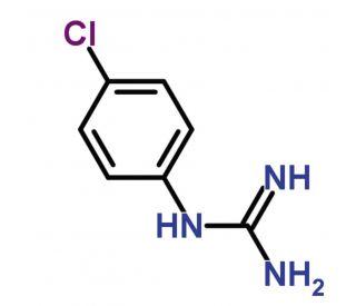 N-(4-Chlorophenyl)guanidine (CAS 45964-97-4) - chemical structure image
