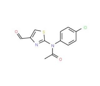 N-(4-chlorophenyl)-N-(4-formyl-1,3-thiazol-2-yl)acetamide - chemical structure image