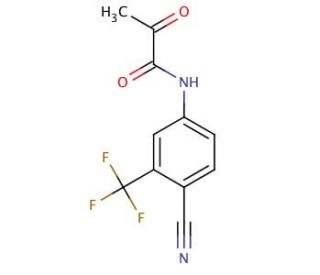 N-[4-Cyano-3-(trifluoromethyl)phenyl]-2-oxopropanamide - chemical structure image