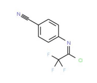 N-(4-cyanophenyl)-2,2,2-trifluoroethanecarbonimidoyl chloride - chemical structure image
