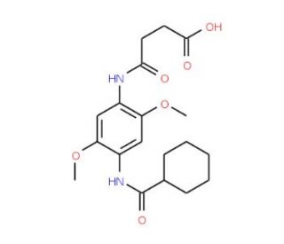 N-[4-(Cyclohexanecarbonyl-amino)-2,5-dimethoxy-phenyl]-succinamic acid (CAS 917562-36-8) - chemical structure image