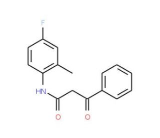 N-(4-fluoro-2-methylphenyl)-3-oxo-3-phenylpropanamide - chemical structure image