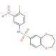 N-(4-fluoro-3-nitrophenyl)-3,4-dihydro-2H-1,5-benzodioxepine-7-sulfonamide - chemical structure image
