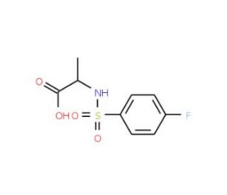 N-(4-Fluorobenzenesulphonyl)alanine (CAS 780-97-2) - chemical structure image