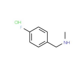 N-(4-fluorobenzyl)-N-methylamine hydrochloride (CAS 459-20-1) - chemical structure image