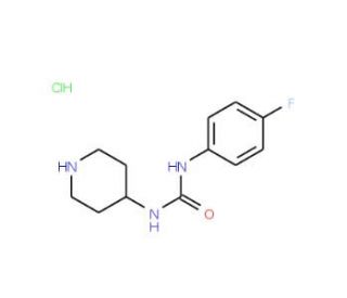 N-(4-fluorophenyl)-N&prime;-piperidin-4-ylurea hydrochloride - chemical structure image