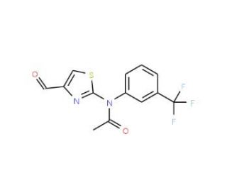 N-(4-formyl-1,3-thiazol-2-yl)-N-[3-(trifluoromethyl)phenyl]acetamide - chemical structure image