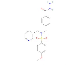 N-(4-Hydrazinocarbonyl-benzyl)-4-methoxy-N-pyridin-3-ylmethyl-benzenesulfonamide - chemical structure image