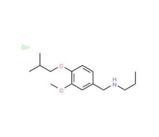 N-(4-isobutoxy-3-methoxybenzyl)-N-propylamine hydrochloride - chemical structure image