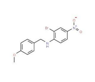 N-(4-methoxybenzyl) 2-bromo-4-nitroaniline (CAS 1150271-16-1) - chemical structure image