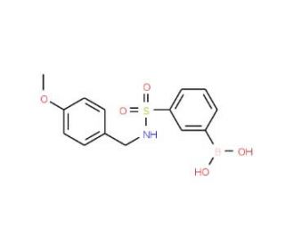 N-4-Methoxybenzyl-3-borono benzenesulphonamide (CAS 913836-05-2) - chemical structure image