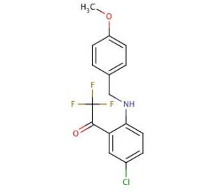 N-(4-Methoxybenzyl)-4-chloro-2-(trifluoroacetyl)aniline (CAS 173676-54-5) - chemical structure image