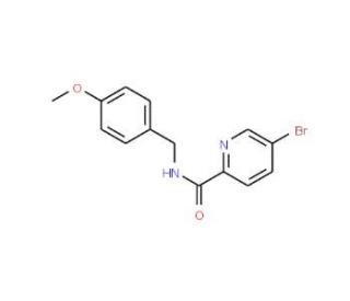 N-(4-Methoxybenzyl) 5-bromopicolinamide (CAS 951885-02-2) - chemical structure image