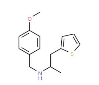 N-(4-methoxybenzyl)-N-(1-methyl-2-thien-2-ylethyl)amine - chemical structure image