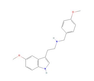 N-(4-Methoxybenzyl)-N-[2-(5-methoxy-1H-indol-3-yl)ethyl]amine (CAS 155639-31-9) - chemical structure image