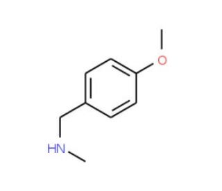 N-(4-Methoxybenzyl)-N-methylamine, 4-[(Methylamino)methyl]anisole (CAS 702-24-9) - chemical structure image