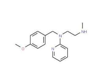 N-(4-Methoxybenzyl)-N&prime;-methyl-N-2-pyridinyl-1,2-ethanediamine (CAS 104499-47-0) - chemical structure image
