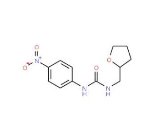 N-(4-nitrophenyl)-N&prime;-(tetrahydrofuran-2-ylmethyl)urea - chemical structure image