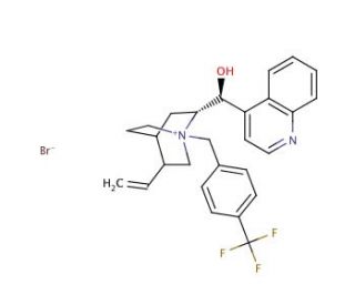 N-(4-Trifluoromethylbenzyl)cinchoninium bromide (CAS 95088-20-3) - chemical structure image